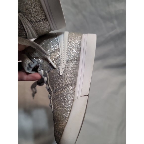 Fila Vulc 13 Silver Glitter Blast Hi-Top Sneakers Size 11 - Picture 8 of 9